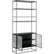 Parsons Clear / Matte Black Bookcase